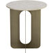 Orlo 24.25 X 21 inch Warm Grey / Antique Brass End Table